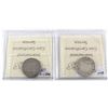 Image 2 : 1896 Newfoundland 20-cent Obverse 1 & Obverse 2 ICCS Certified VF-20. 2pcs