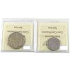 Image 2 : 1919C Newfoundland 25-cent ICCS Certified F-15 & 1918C Newfoundland 50-cent ICCS VG-10. 2pcs