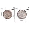 Image 1 : 1938 Canada 50-cent EF (Corrosion) & 1939 50-cent Extra Fine (Scratched). 2pcs