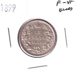 1899 Canada 25-cent F-VF (Cleaned).