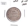 Image 1 : 1881 Newfoundland 25-cent F-VF (Residue).