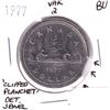 Image 1 : Error! 1977 Canada Nickel $1 Variety 2 Detached Jewel with Clipped Planchet Error Brilliant Uncircul