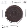 Image 1 : 1886 Brunei 1-Cent Almost Uncirculated.