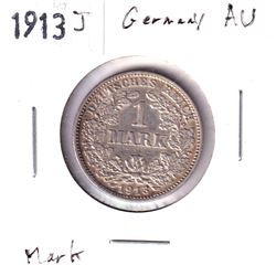 1913J Germany 1 Mark Almost Uncirculated.