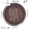 Image 1 : 1873MBN Italy 5 Lire Extra Fine.