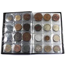 World Coin Stock Book with a Nice Variety of Mixed World Coinage. 68pcs