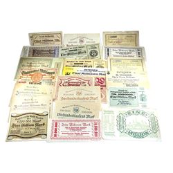 Lot of Germany Notgeld Banknotes. You will receive all different notes. 21pcs