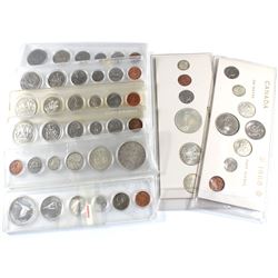 Estate Lot of 1961-1986 Canada Year Sets in Various Holders - 1961, 1966, 1967, 1968 Silver and Nick