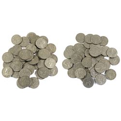 1928 & 1929 Canada George V 5-cent Rolls of 40pcs in Circulated Condition. 80pcs total.