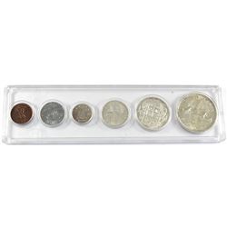 1953 Canada Uncirculated 6-coin Year Set in Hard Plastic Holder.