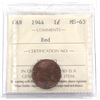 Image 1 : 1-cent 1944 ICCS Certified MS-63 RED.