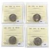 Image 1 : Group Lot 4x 5-cent ICCS Certified MS-65. Lot includes: 1990, 1991, 1992, & 1993. 4pcs