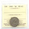 Image 1 : 5-cent 1983 ICCS Certified MS-65.