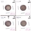 Image 1 : Group Lot 4x Victorian Silver 10-cent. Lot includes: 1871, 1874H, 1880H Obv.2, 1882H. All coins are 