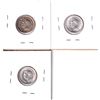 Image 2 : Group Lot 3x George 6th Silver 10-cent. Lot includes: 1941 AU, 1943 UNC, & 1946 UNC+. Coins have scr