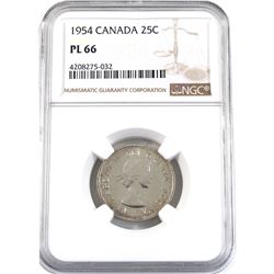 1954 Canada 25-cent NGC Certified PL-66.