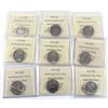 Image 2 : Group Lot of 9x ICCS Certified 25-cent. 1967-1996. MS-63 to MS-66! 9pcs