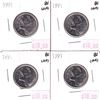 Image 1 : Lot of 4x 1991 25-cent in BU Condition *LOW MINTAGE* 4pcs