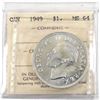 Image 1 : $1 1949 ICCS Certified MS-64 (spots)