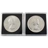 Image 2 : Pair of both Varieties 1957 Silver $1, Receive a Full Water Lines and 1 Water Line. Coins are AU to 