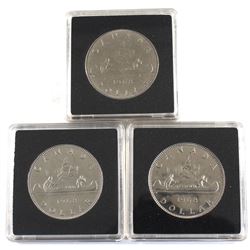Set of 3x 1968 Nickel Dollar Varieties. Lot includes a Regular Island, No Island and An Extra Water