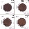 Image 1 : Group Lot 4x USA Large Cents. Lot Includes: 1845, 1846 Sm Date, 1847 Holed, & 1848. Coins are low gr