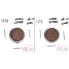 Image 1 : Pair of 2x 1858 USA Flying Eagle Cents. Lot includes a Large Letters in VG-F & Small Letters VG-F. C