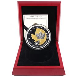 2013 Canada $50 25th Anniversary Silver Maple Leaf 5oz Fine Silver Coin (missing outer sleeve). TAX 