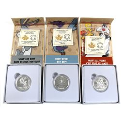 2015 Canada $10 Looney Tunes Fine Silver Coins - Roadrunner "Beep! Beep!", Bugs Bunny "What's Up Doc