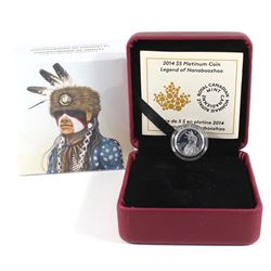 2014 Canada $5 Portrait of Nanaboozhoo Fine Platinum Coin (TAX Exempt).