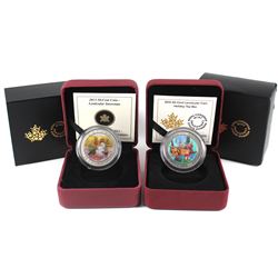 2013 & 2015 Canada 50-cent Lenticular Coins - 2013 Snowman & 2015 Holiday Toy Box (2013 capsule is s