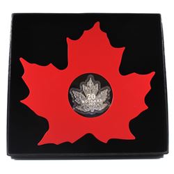 2015 $20 The Canadian Maple Leaf - Maple Leaf Shaped Fine Silver (TAX Exempt).