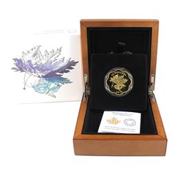 2018 Canada $20 Iconic Maple Leaves Fine Silver Coin (capsule lightly scratched). TAX Exempt