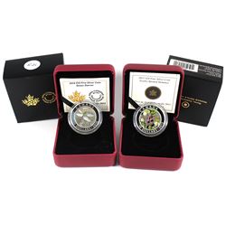 2013 & 2014 Canada $10 Dragonfly - 2013 Twelve-Spotted Skimmer & 2014 Green Darner. 2pcs (TAX Exempt