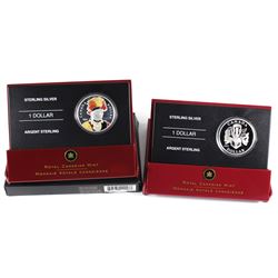 2007 Canada Celebration of the Arts & 2007 Thayendanegea Enamelled Special Edition Proof Sterling Si