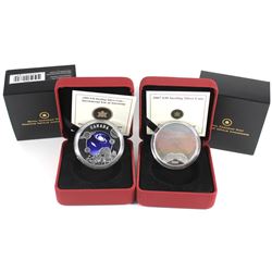 2007 & 2009 Canada $30 Sterling Silver Coins - 2007 Niagara Falls & 2009 International Year of Astro