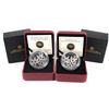 Image 1 : 2011 Canada $20 Crystal Snowflake Fine Silver Coins - Montana & Hyacinth. 2pcs (TAX Exempt)