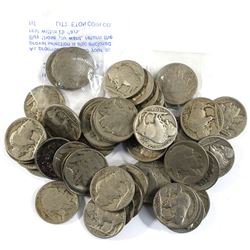 Grab Bag of 47x USA Buffalo Nickels. Most coins are average condition many are missing dates. Coins 