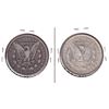 Image 2 : Lot of 2x USA Silver Morgan Dollars. Lot Includes 1894-O VG-F and a 1896 AU-UNC. Coins may be lightl