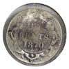 Image 1 : Newfoundland, 1870 10-cent Obverse 1 VG Details. *Key Date* Please note: Coin is heavily Impaired, s