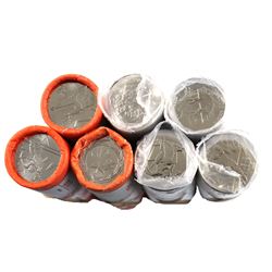 Lot of 7x Commemorative 25-cent Rolls. Lot includes: 2002 Men's Hockey, 2000 Creativity, Freedom, 20