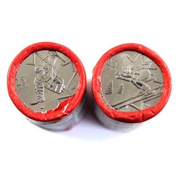lot of 2x Special Wrap Vancouver Olympic 25-cent Rolls. Lot includes Alpine Skiing and Sledge Hockey