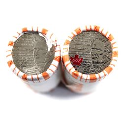 Lot of 2x 2012 Salaberry Commemorative 25-cent Rolls 1x Coloured and 1x Plain. Coins are not origina