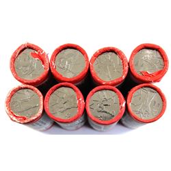 Lot of 8x Special Wrap Vancouver Olympic Commemorative 25-cent Rolls. Lot includes: 2x Ice Hockey, 2