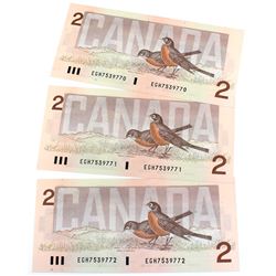 Estate Lot of 46x Canadian Banknotes ($77 Face). Lot includes many Consecutive notes. 1954-1986 issu