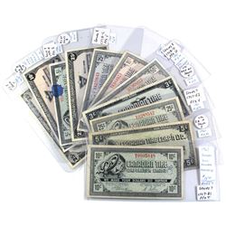 Estate Lot of 11x Mixed Vintage Canadian Tire Paper Money. Notes are in circulated condition some wi