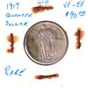 Image 1 : 1917 Standing Liberty USA Quarter in VF condition.