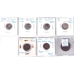 Estate Lot of Older USA Coins. Lot includes: 1854 Large Cent (imp), 1860 1-cent (corr.), 1901 I-cent