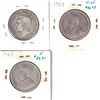 Image 2 : Lot of 3x Canadian 50-cent. Lot includes 2x 1929 both around VG-8 with small rim dents, and a 1950 D