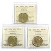 Image 1 : 2014, 2016 & 2017 Wedding Loon Dollar ICCS Certified MS-66. 3pcs